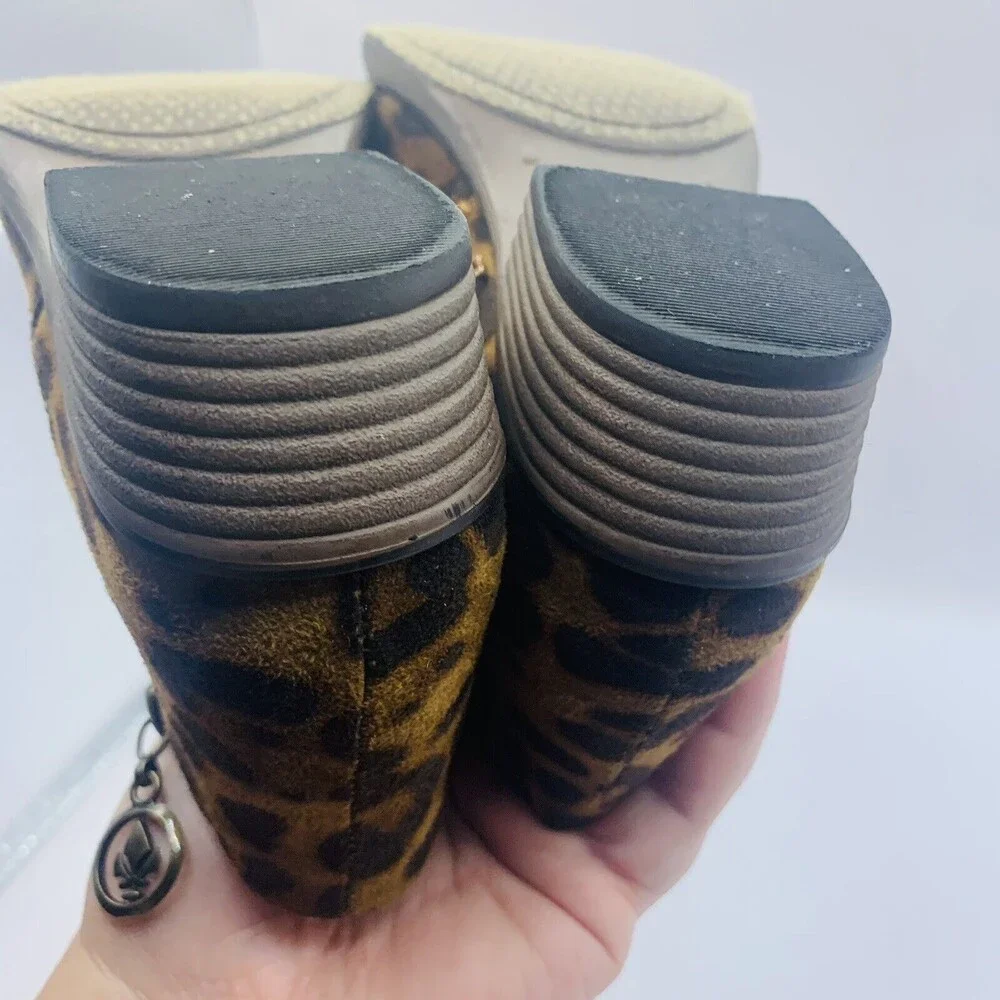 Pierre Dumas Kids Animal Print Leopard Zipp Faux Suede Ankle Shoe Boots Size 11